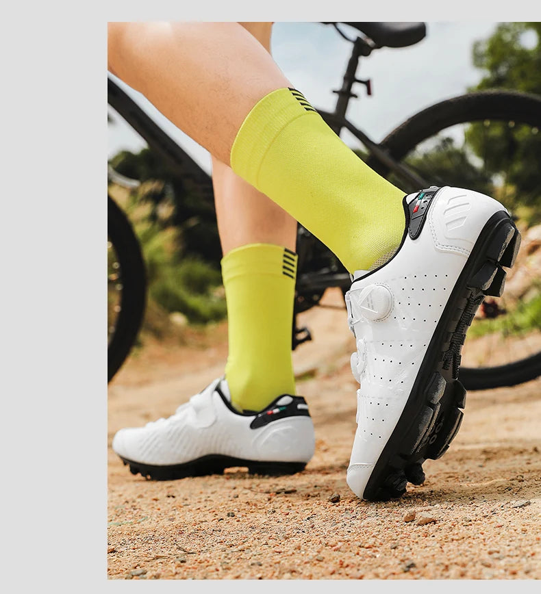 Highway bike cycling shoes, breathable and wear-resistant mountain bike cycling shoes, professional bike lock shoes Men or Women
