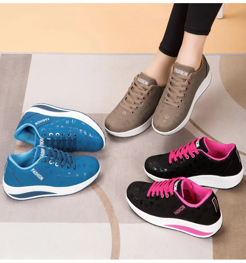 Women Sneakers Fashion Women Vulcanized Shoes High Quality Flats Shoes for Women Walking Platform Plus Size Zapatillas Mujer