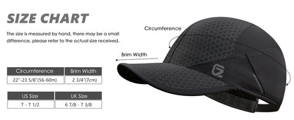 GADIEMKENSD Stretch Running Hat with Soft Brim, Quick Dry Baseball Cap Casual Breathable Adjustable Sun Protection Hats