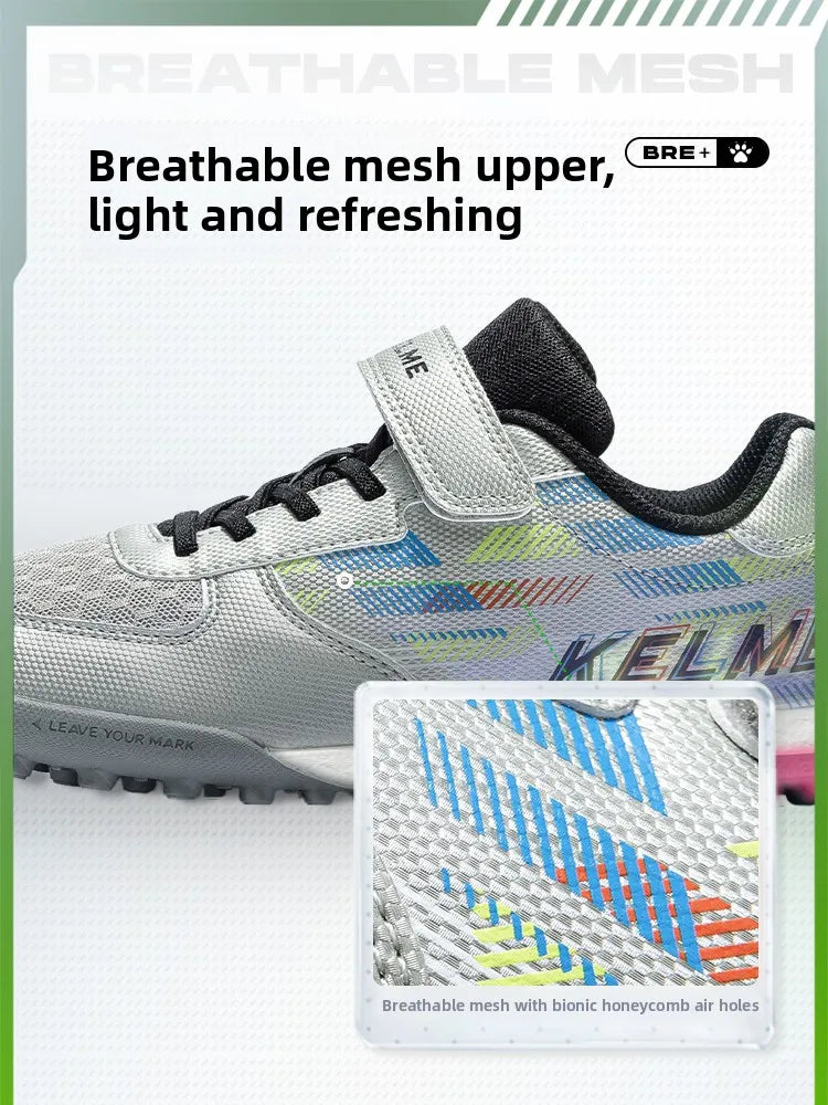 Chaussures de football pour enfants Kelme Tf Nail pour élèves du primaire – Chaussures de football à cinq sur gazon artificiel