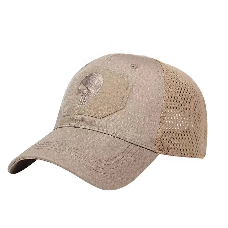 Camouflage Baseball Cap Mesh Breathable Special Forces Tactical Camo Hat Skull Duck Visor Hat