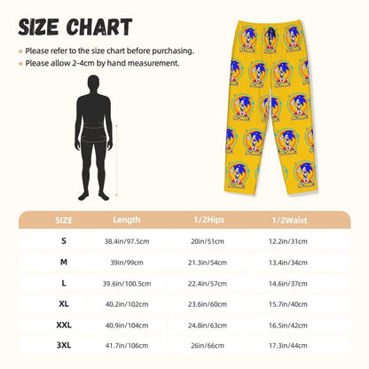 Custom Women Soniced Pajama Pants Printed Hedgehog Game Sleep Sleepwear Bottoms with Pockets