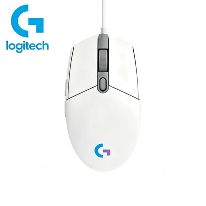 Ratón gaming con cable Logitech G102, 8000DPI, efecto óptico esports, ratón G102 USB con cable para PC