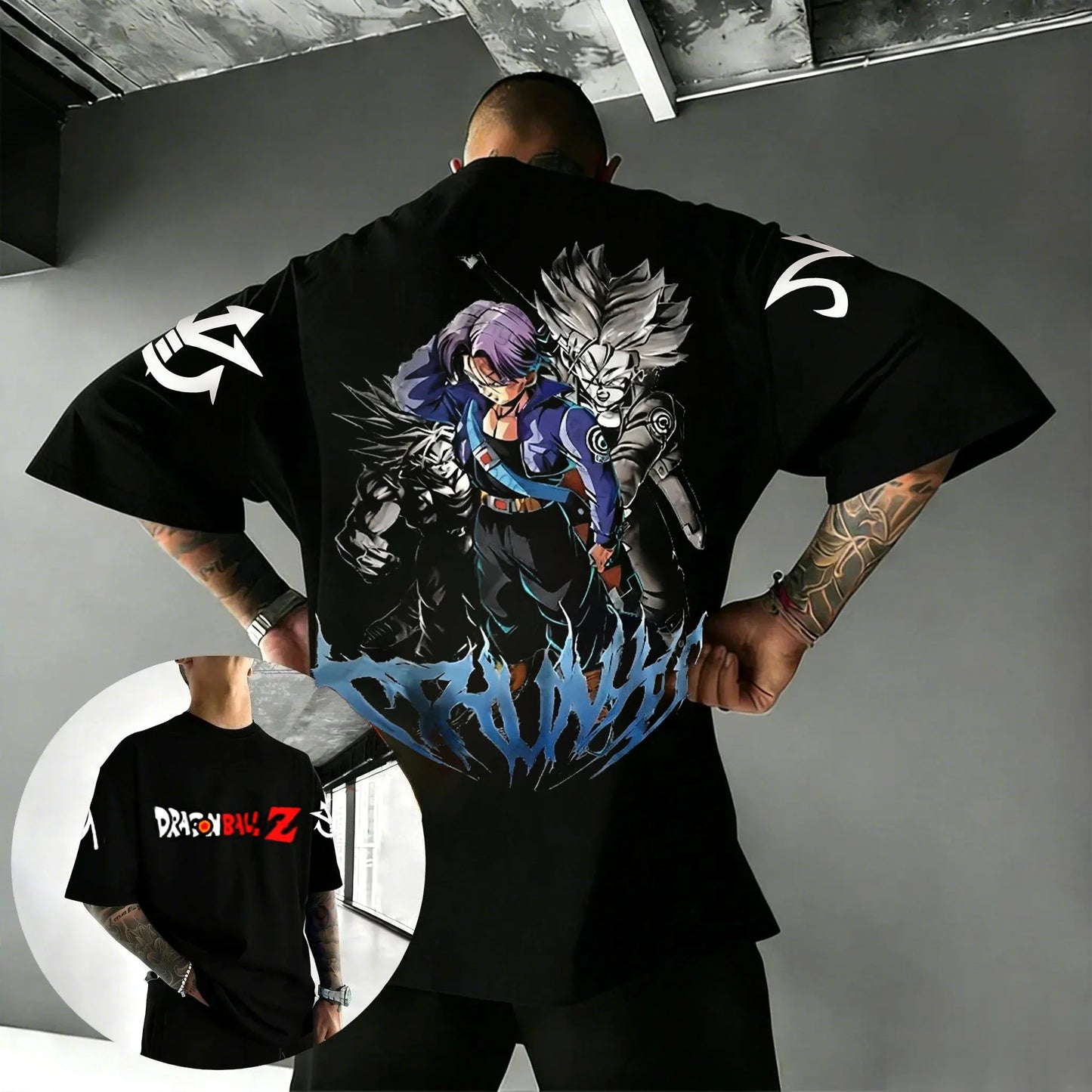 2026 New Hot Anime Dragon Ball Goku Printed Cotton Men's T-shirt Overside American and Women's Breathable Sports Round-neck