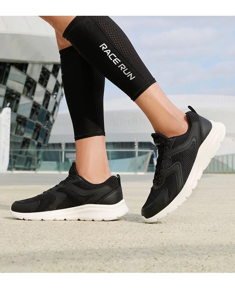 Xtep Sports Shoes Men's Mesh Breathable Running Shoes Winter Marathon Black White Men's Sports Shoes Sneakers Man 879119110110