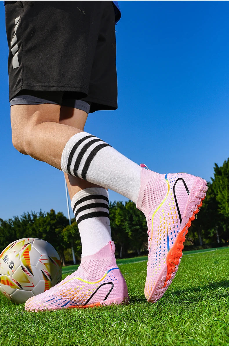 Chaussures de football pour homme - Chaussures de futsal de haute qualité - Crampons unisexes - Chaussures ultralégères pour femme - Chaussures de sport professionnelles TF/FG