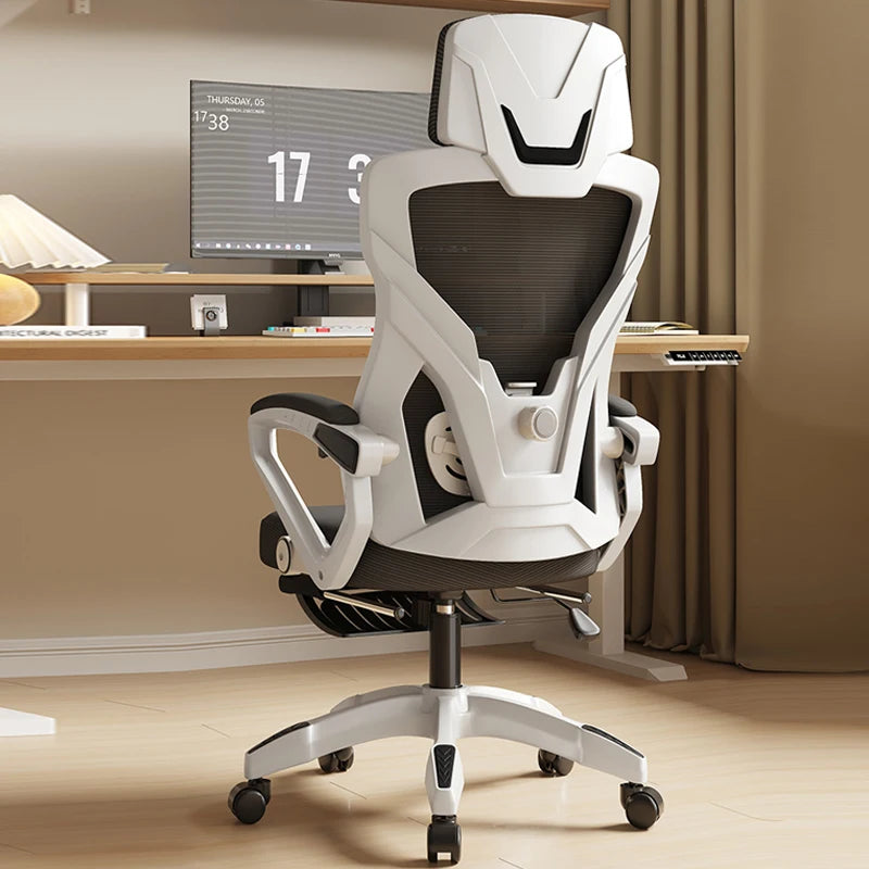Ergonomic Reclining Seat, Comfortable Office Chair, Household Computer Chair, Student Dormitory, Gaming Chair with  Footrest