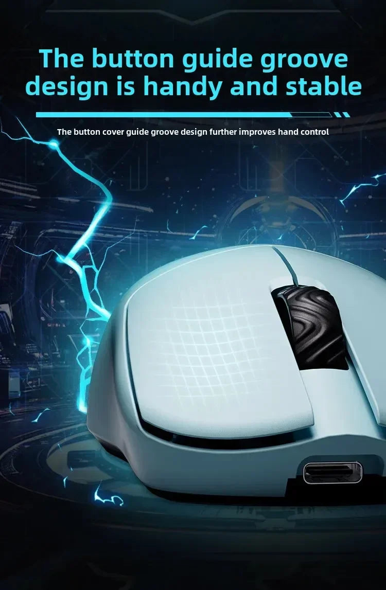 SCYROX V6 ikke-porøs trådløs esports-mus 40g 750IPS med 8k-modtager, hurtig respons, PixArt 3950, høj kvalitet, 8KHz webdriver