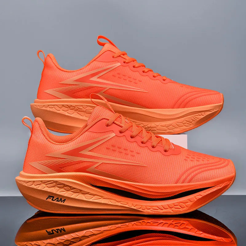 Chaussures de course pour hommes, spécialité marathon ; chaussures de sport légères pour hommes avec semelle en carbone ; baskets de sport confortables et antidérapantes pour femmes