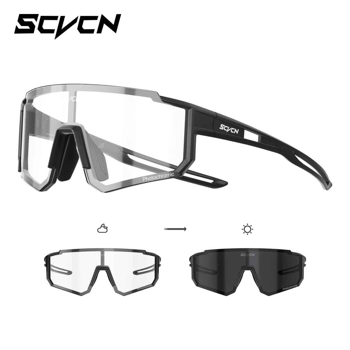 SCVCN Dívčí sportovní sluneční brýle Dětské cyklistické brýle Fotochromatické UV400 Chlapecké baseballové brýle Outdoorové brýle Sluneční brýle na běh a turistiku
