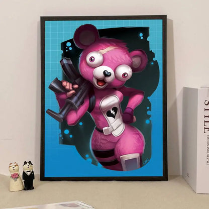 Game F-Fortnite Überraschungsposter als Wohndekoration, Wandbild für Arbeitszimmer und Wohnzimmer