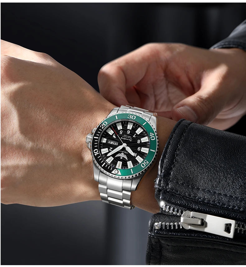 Yelang V1217 42mm Japan Eco-Drive Solar Watch Men's Watch 300M Diver Watch 30ATM Professional Waterproof Sapphire Luminous
