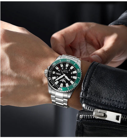 Yelang V1217 42mm Japan Eco-Drive Solar Watch Men's Watch 300M Diver Watch 30ATM Professional Waterproof Sapphire Luminous