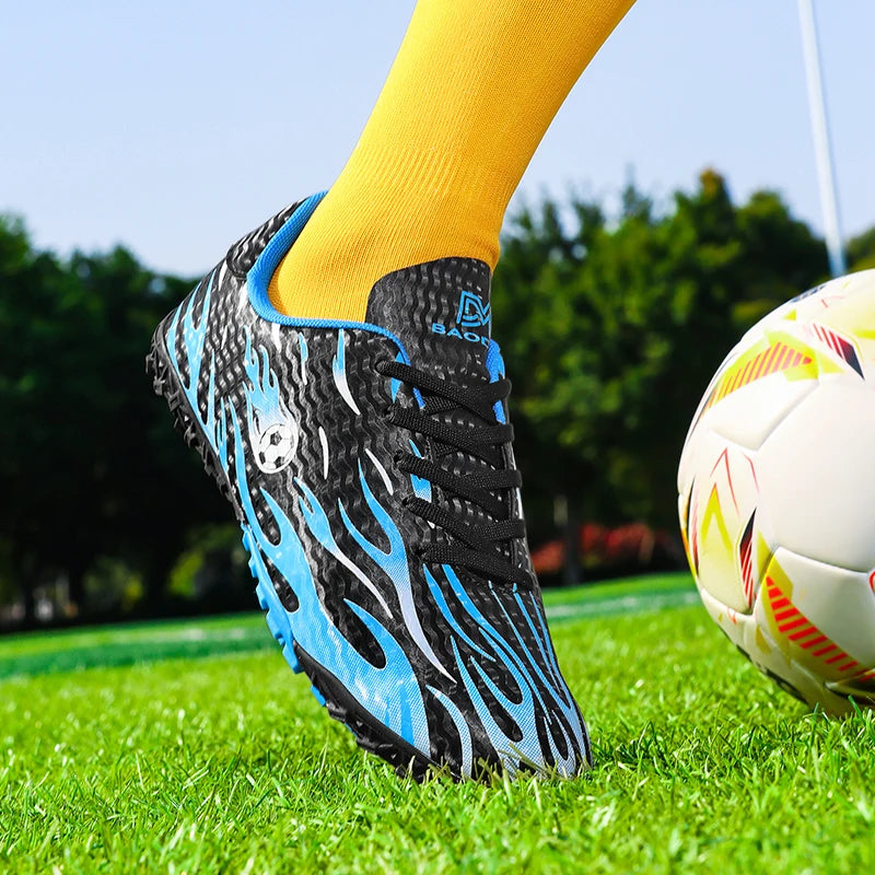 Men Professional Football Boots Cleats Boys Soccer Shoes Ankle Support Cleats Youth Outdoor Match Training Sneakers Non-slip