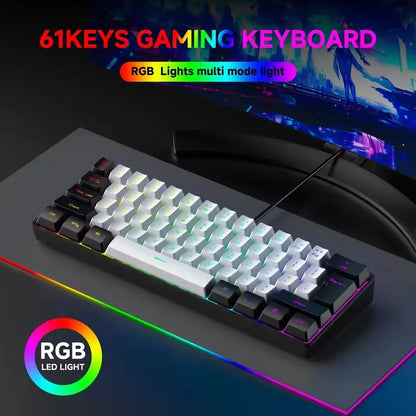 2026 New Best-Selling Portable Wired Mini-Mechanical Keyboard K61 Mini-Keyboard, Suitable For Playing Games, Compact And Conveni