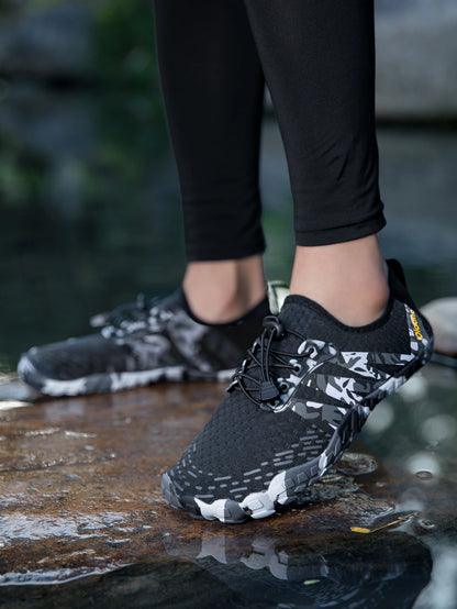 Oiaano Παπούτσια Barefoot Μαύρα με Φαρδύ Μπροστινό Μέρος για Άνδρες, Γυναικεία Αθλητικά Sneakers Unisex, Ανδρικά Υδάτινα Μποτάκια Aqua Beach με Μαλακή Σόλα, Ελαφριά και Διαπνέοντα