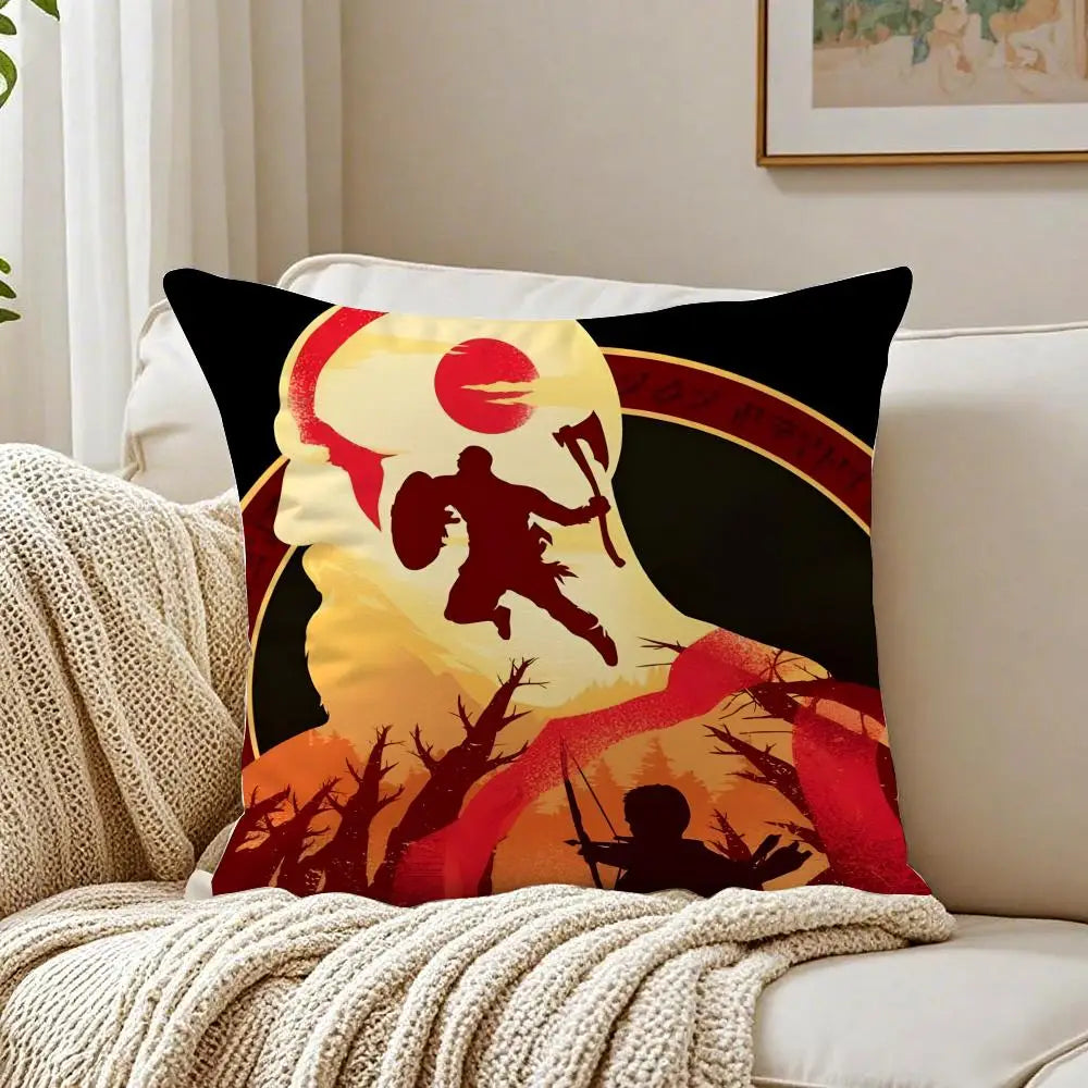 Game Mythological G-God of W-War Cushion Cover Pillowcase Anti-dustmite living Room Sofa Decor Cushion Room
