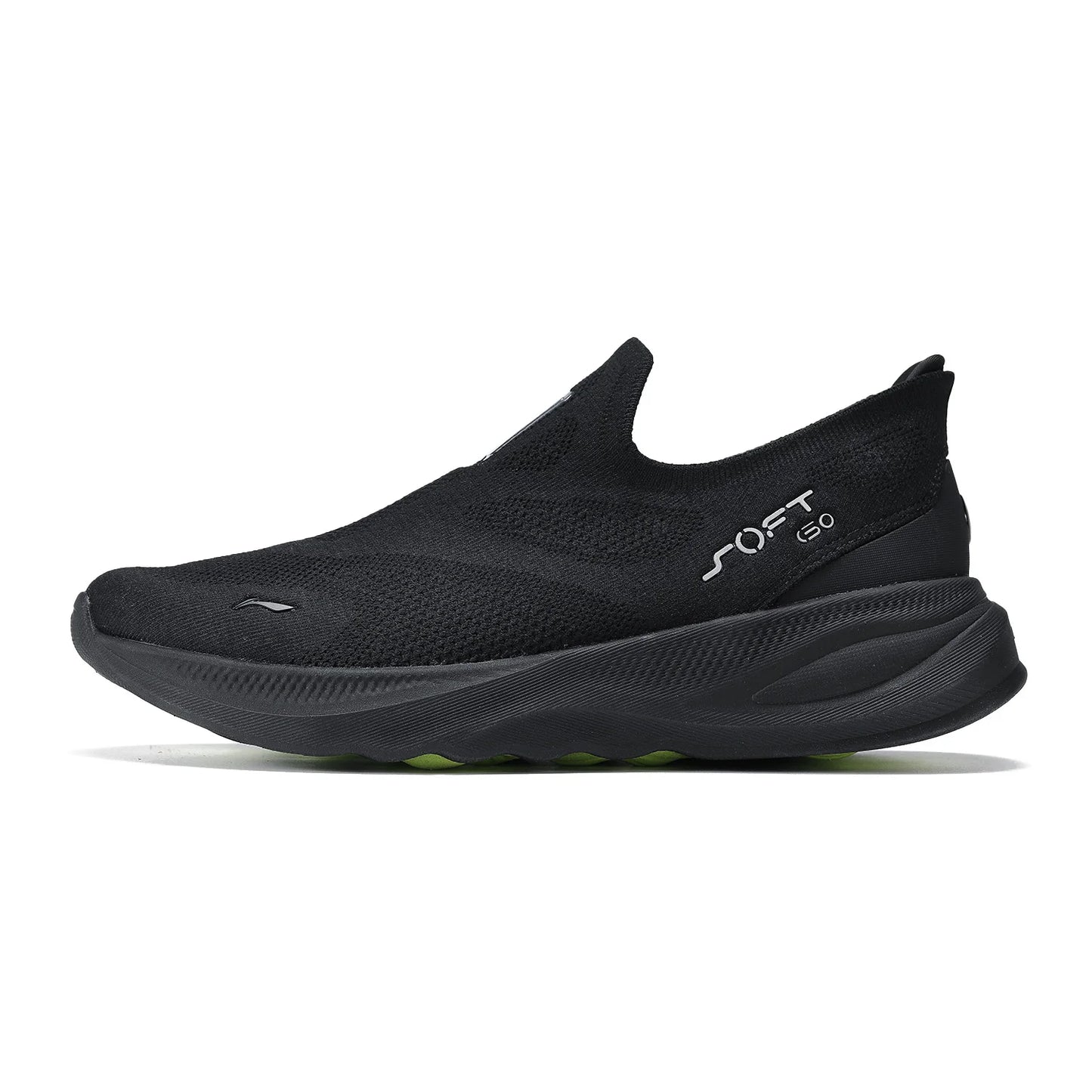 Scarpe casual da passeggio slip-on da uomo Li-Ning SOFT GO 2 KNIT, ammortizzate, comode e stabili, sneakers sportive quotidiane in mesh per jogging LiNing AGLV017