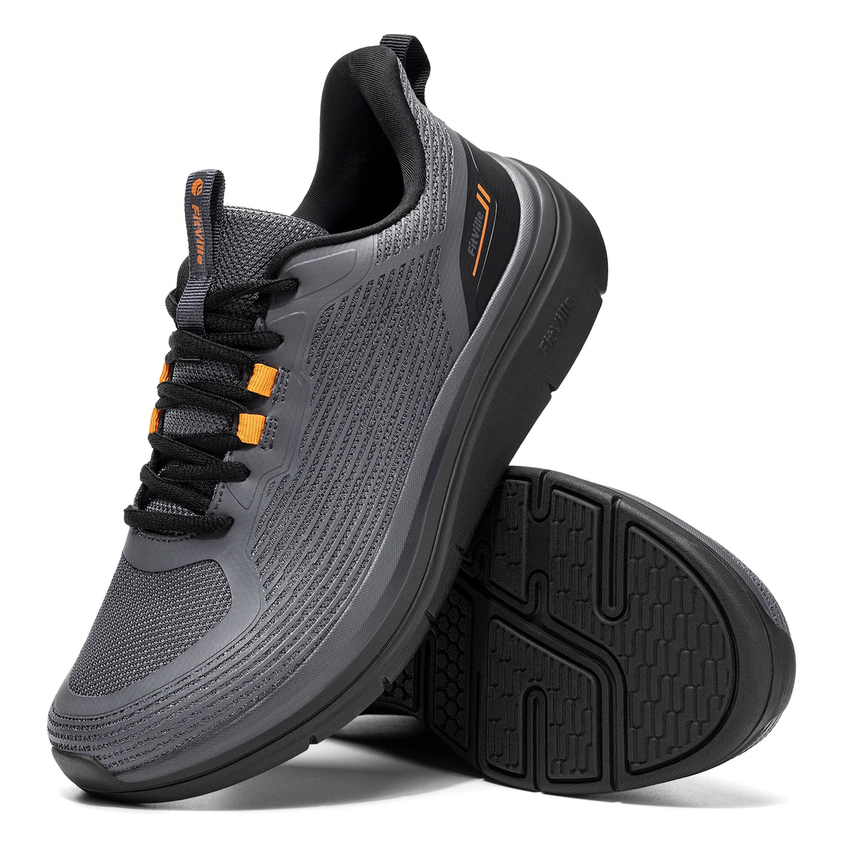 Fittington Walking Shoes for Men Extra Wide Sneakers Comfortable Lightweight Running Sport Shoes with Arch Support For Flat Feet