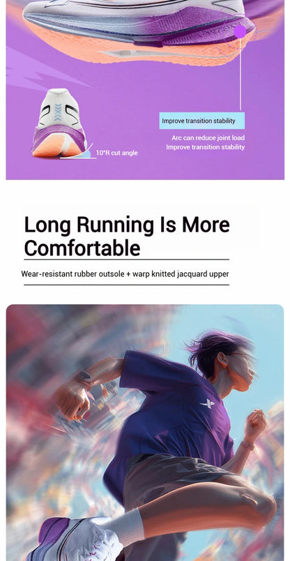 Xtep Shyft 1.0 Professional Running Shoes For Men 2025 Summer Marathon Shock Absorbing Carbon Plate Racing Shoes 875319110083