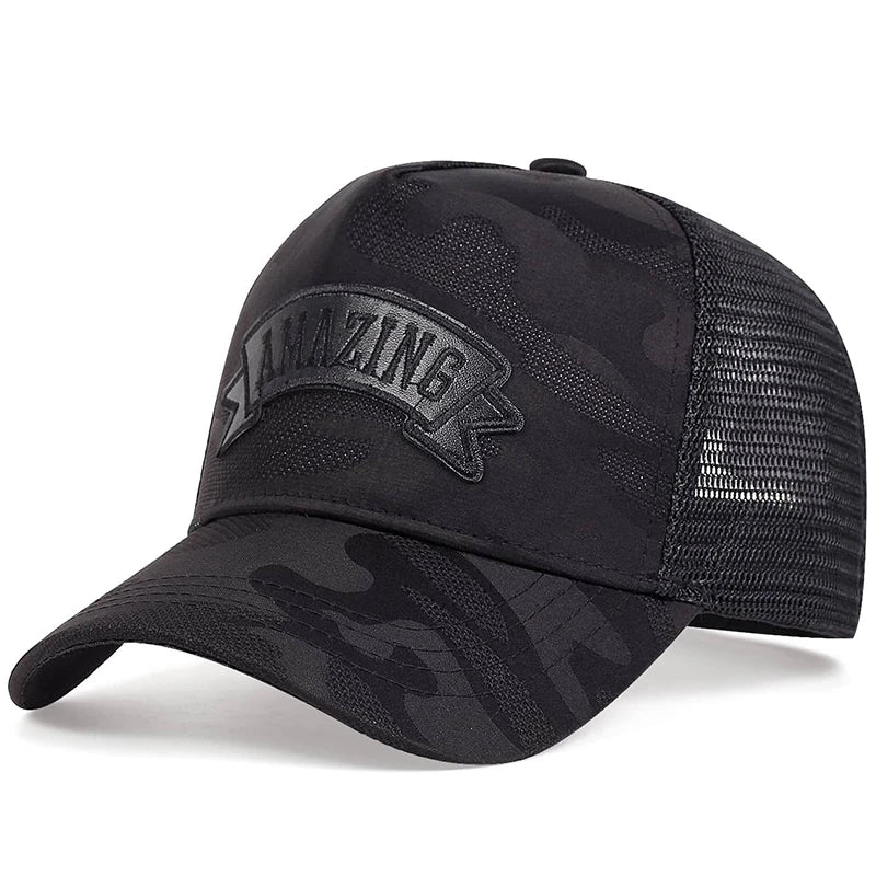 Casquettes de baseball unisexes AMAZING avec lettres brodées – Printemps-été – Plein air – Chapeaux décontractés ajustables – Chapeau anti-UV