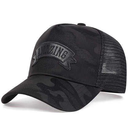 Casquettes de baseball unisexes AMAZING avec lettres brodées – Printemps-été – Plein air – Chapeaux décontractés ajustables – Chapeau anti-UV