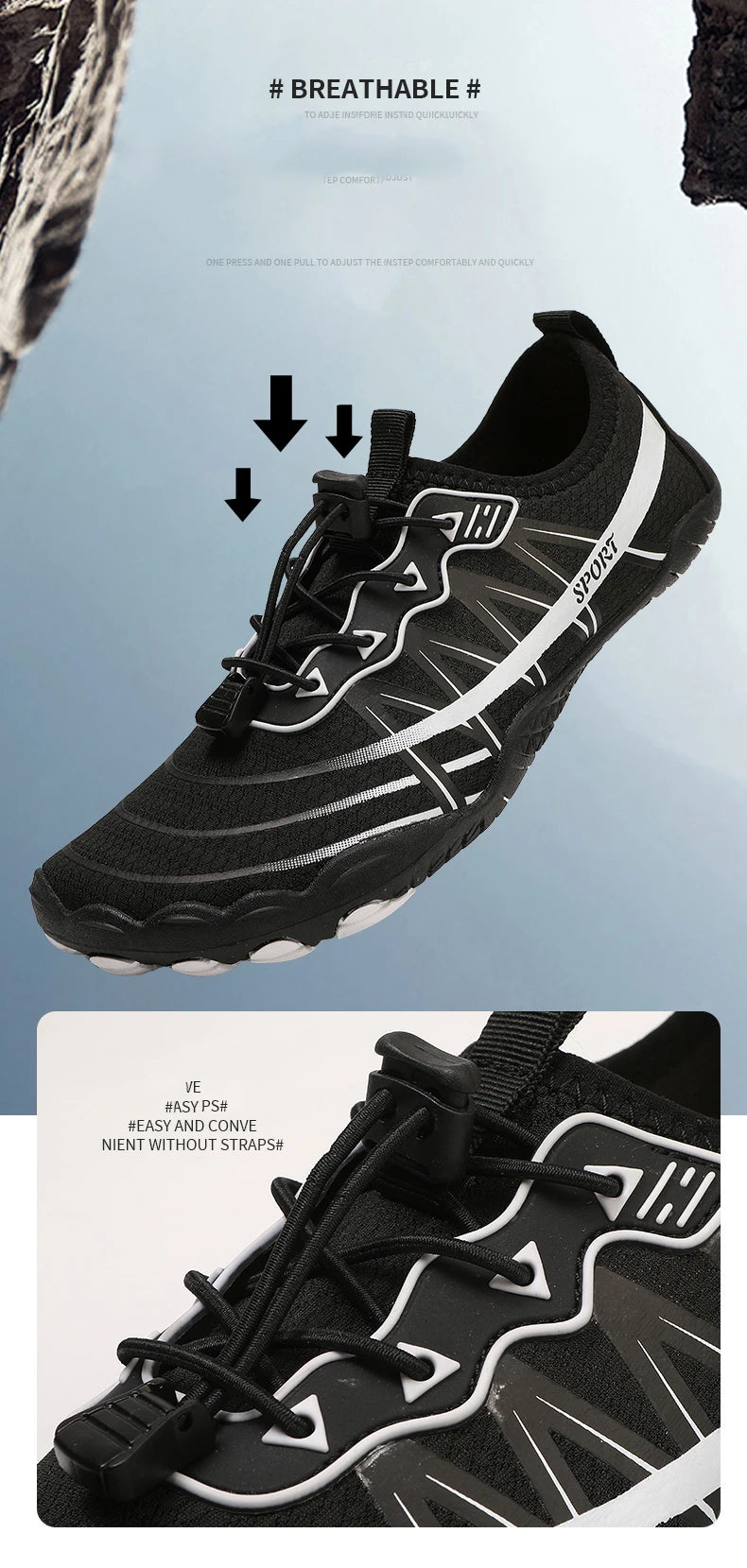 Wasserschuhe, Barfuß-Strand-Sportschuhe, hochwertige rutschfeste Schwimmschuhe, Fünf-Finger-Freizeit-Sportschuhe, Unisex
