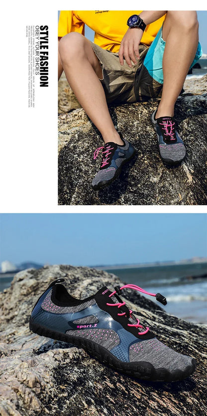 Leichte, erfrischende Aqua-Stiefel für Herren, atmungsaktive Outdoor-Wasserschuhe für Damen, rutschfest, strapazierfähig, Sport- und Wandersneaker