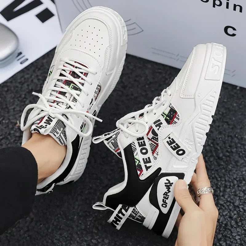Chaussures de skateboard pour homme, baskets d'été, cuir, décontractées, mode, plein air, course à pied, sport, randonnée, tennis, semelles compensées, de créateurs, de luxe