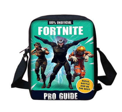 Mochila Escolar Infantil com Mala de Ombro e Estojos para Lápis, Malas Escolares com Design Hot Game-F-FortniteS para Rapazes e Raparigas, Melhor Presente