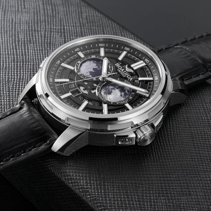 BORIAGE(BOAIJIUA) vollautomatische mechanische Herrenuhr mit Originaldesign, wasserdichte leuchtende mechanische Armbanduhr