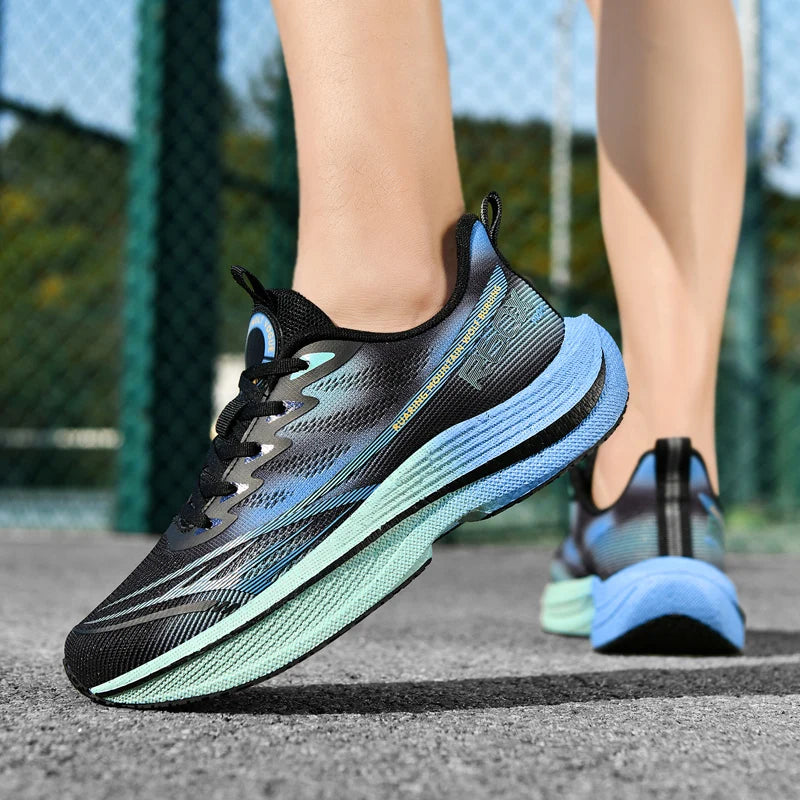 Running Shoes Men Mesh Breathable Lace-up Comfortable Marathon Sports Casual Tennis Shoes Big Size Trendy Sneakers for Man
