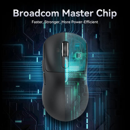 X3 vezeték nélküli gamer egér ATTACK SHARK, piros, 4K válaszidő, Bluetooth hárommódú kapcsolat, PAW3395, makrós Bluetooth gamer egér
