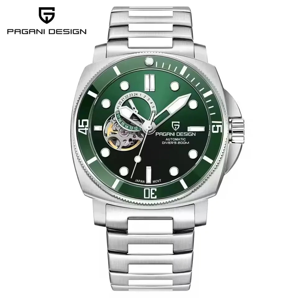 PAGANI DESIGN 2026 Original 43MM Men's Automatic Mechanical Watch NH39 200M Waterproof AR Sapphire Mirror Watches For Men