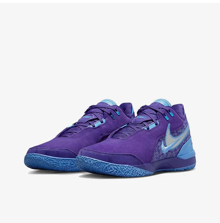 Offizielle authentische Nike Herren-Basketballschuhe FJ1566-500, neue Mid-Top-Schuhe im robusten Patchwork-Design