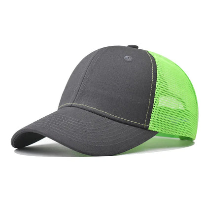 Baseballkasket til voksne Netkasket Lavt buet skygge Hat Unisex Sommerhat Åndbar hat med skygge Forår/efterår-kasket Hiphop-kasket med tæt pasform