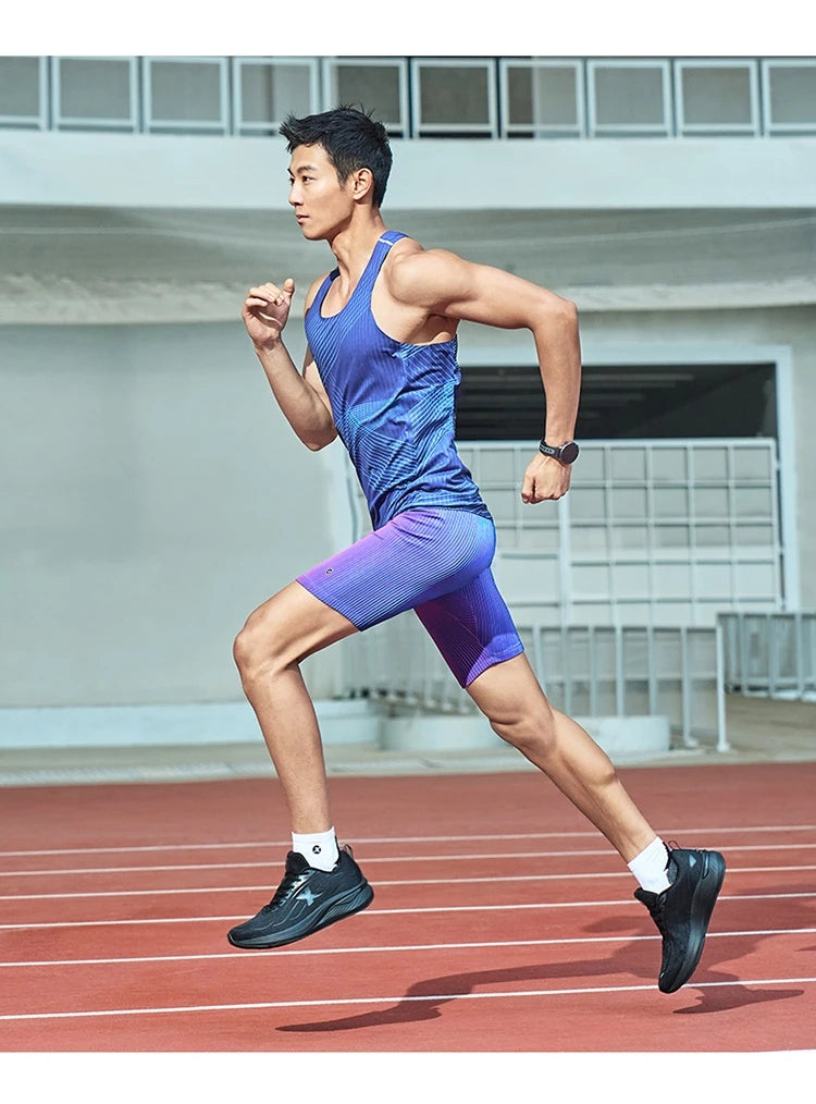 Xtep Sports Fitness Shorts For Men 2025 New Running Moisture-Wicking Shorts High-Elastic Tight Compression Pants 875229580177