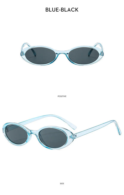 Malé oválné sluneční brýle pro ženy a muže, trendy, vintage, hip hop, kočičí oči, dámské, leopardí, černé, punkové, UV400, Oculos