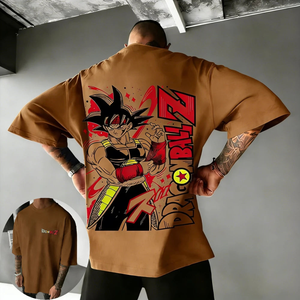 Dragon Ball Super Men's and Women's T-Shirts Bardock Anime Tee Summer Spring Boy's Retro Short Sleeves Parent-child Outfits
