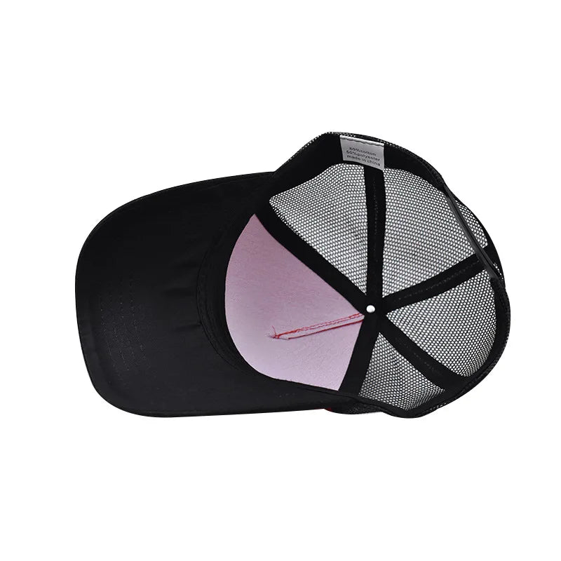 Baseballkasket til voksne Netkasket Lavt buet skygge Hat Unisex Sommerhat Åndbar hat med skygge Forår/efterår-kasket Hiphop-kasket med tæt pasform