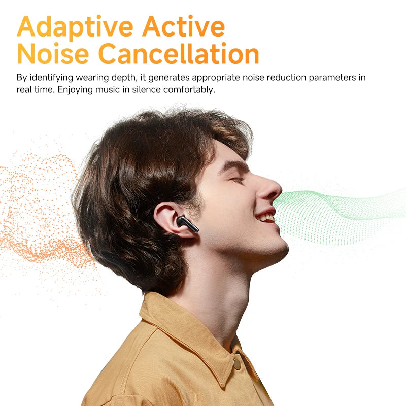 QCY HT10 AilyBuds Pro+ ANC Wireless Earbuds – Hi-Res LDAC Bluetooth 5.3 Earbuds, 6 Mic AI HD Call, Adaptive Noise Cancelling TWS Earphones with Multipoint Connection