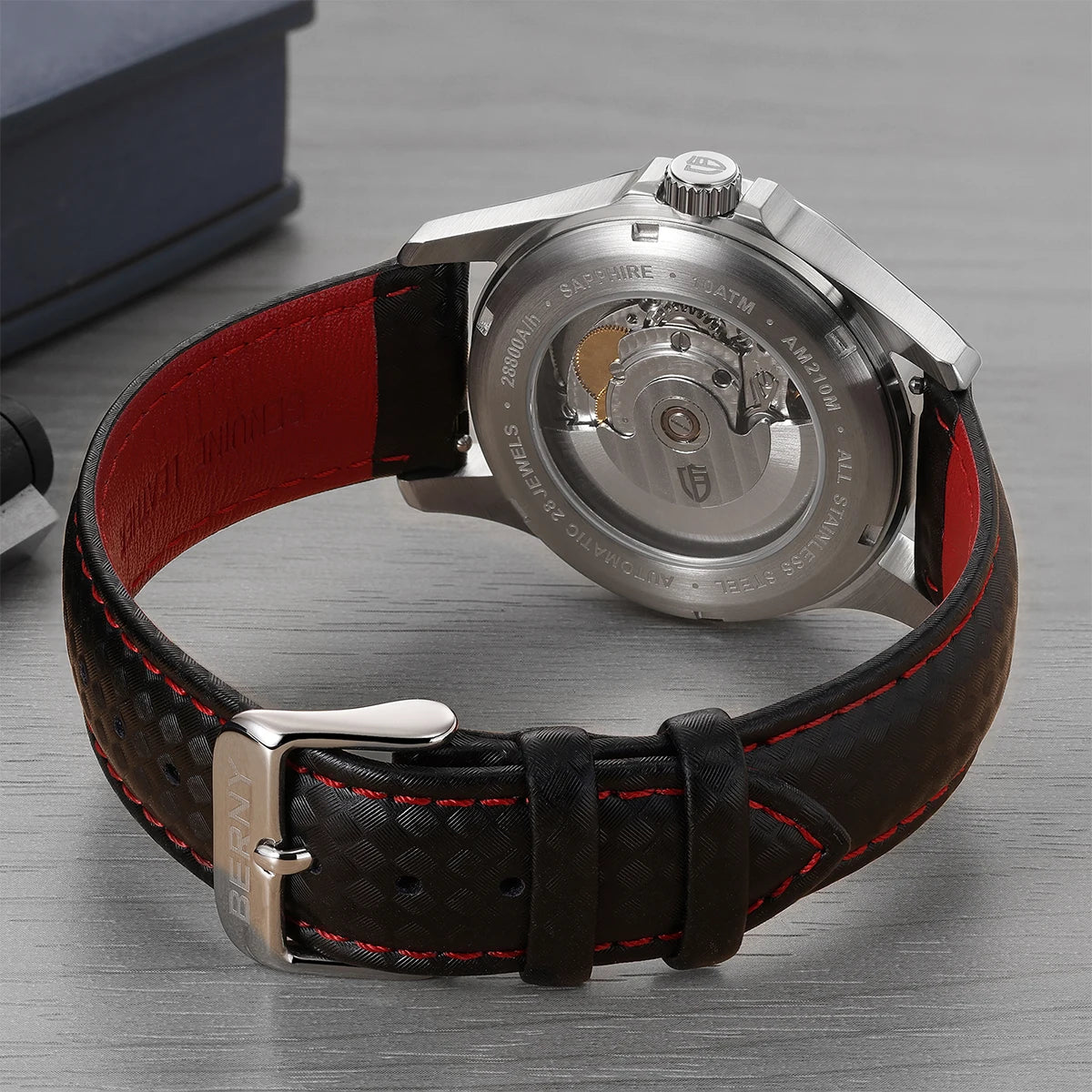 BERNY Automatic Mechanical Watches for Men 38mm Super Luminous PT5000 ST2130 High Precision Luxury Sapphire Wristwatch Easy Read