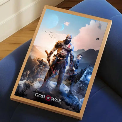 Game G-God of War Painting Calligraphy Canvas Poster Crease-Free Waterproof & Durable Wall Decor for All Spaces