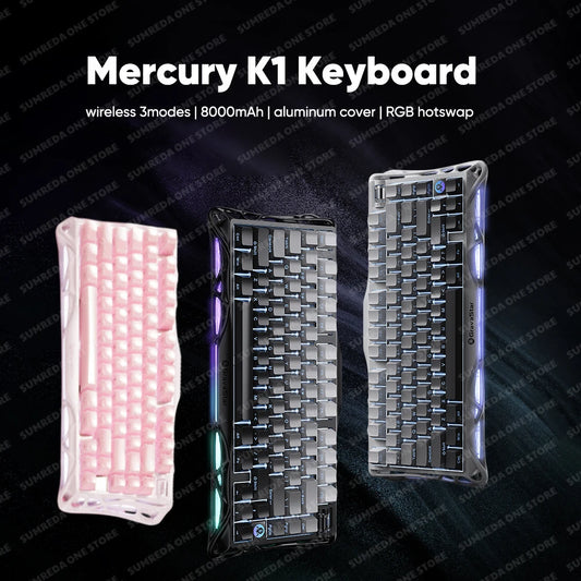 Mercury K1 Grava Star Breaking 75 RGB Mechanical Keyboard Gaming Bluetooth 2.4G Wired RGB Hotswap Gamer Non-contact Keyboard