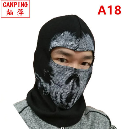 Night light cycling mask; Call of Duty Skull Mask; CS Headset; Deadpool Merchandise Warm Mask; Halloween Fun