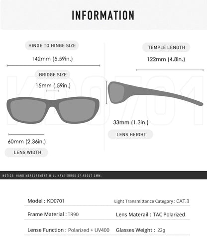 KDEAM Polarizované pánské sluneční brýle Nové brýle Barevné brýle na řízení TR90 Turistika Kempování Rybaření Outdoor Cyklistika Gafas De Sol