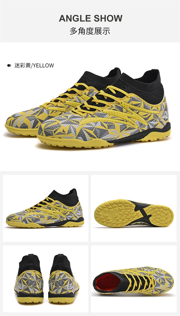 Chaussures de football pour homme, respirantes, d'entraînement, crampons, sport, plein air, TF, futsal, match, gazon synthétique, gazon naturel, drop shipping