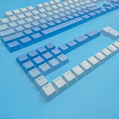 130 Keys Gradient Lucky Red RGB Backlit Shine Through Keycaps OEM Profile Double Shot PBT Keycaps for MX Switches Gamer Keyboard