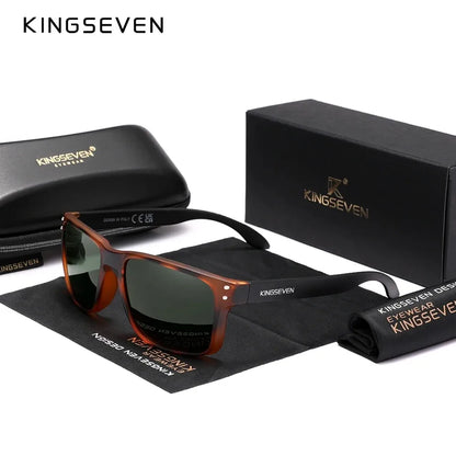 KINGSEVEN Obdélníkové retro polarizované sluneční brýle TR90 pro ženy a muže, cyklistické, UV400, horolezecké, s ochranou proti oslnění, outdoorové sportovní brýle