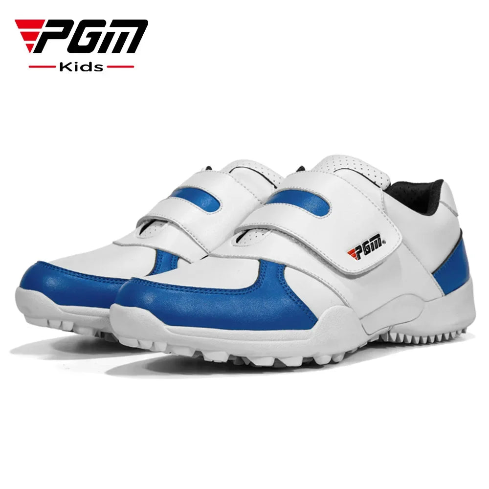 PGM Children Girls Boys Golf Shoes Anti-skid Leather Outdoor Kids Sneakers Sports Shoes XZ054